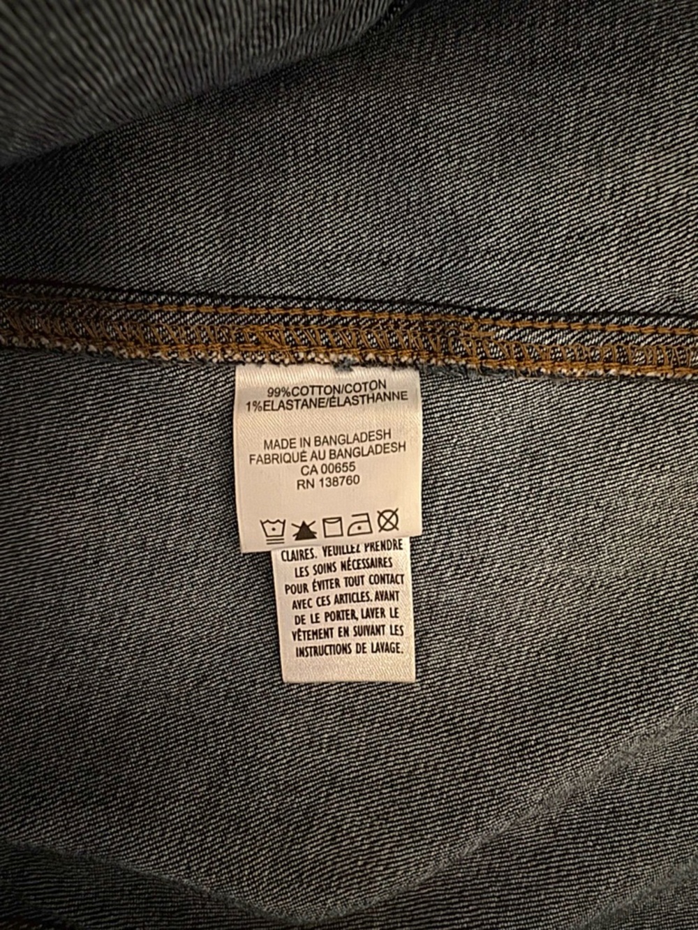 Reitman’s Dark Blue Denim Button-Front Mini Skirt - Size 31 - Picture 7 of 8